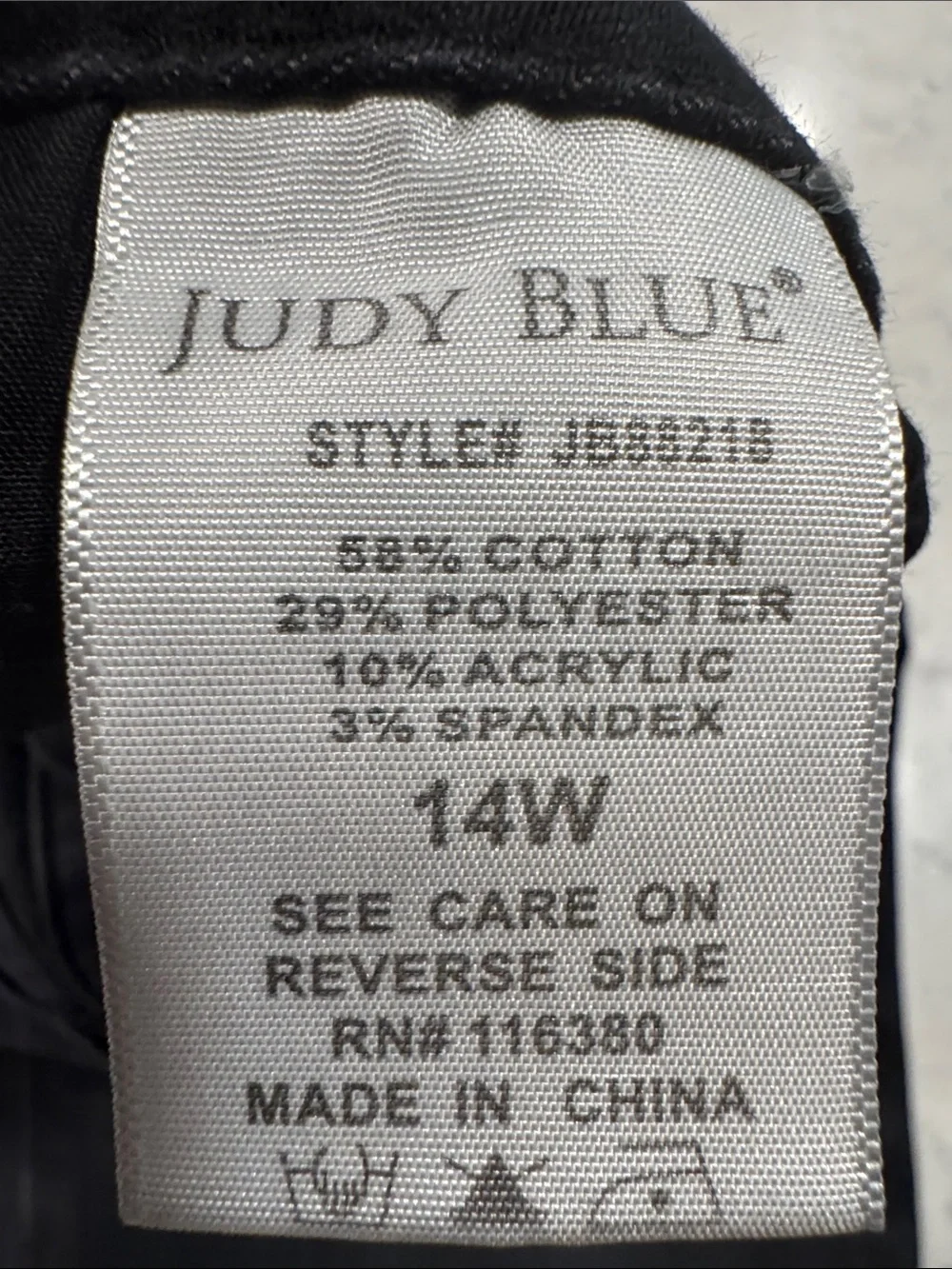Judy Blue Dark Gray Faded Black Women's 14W Denim Jeans Skinny Fit Stretchy